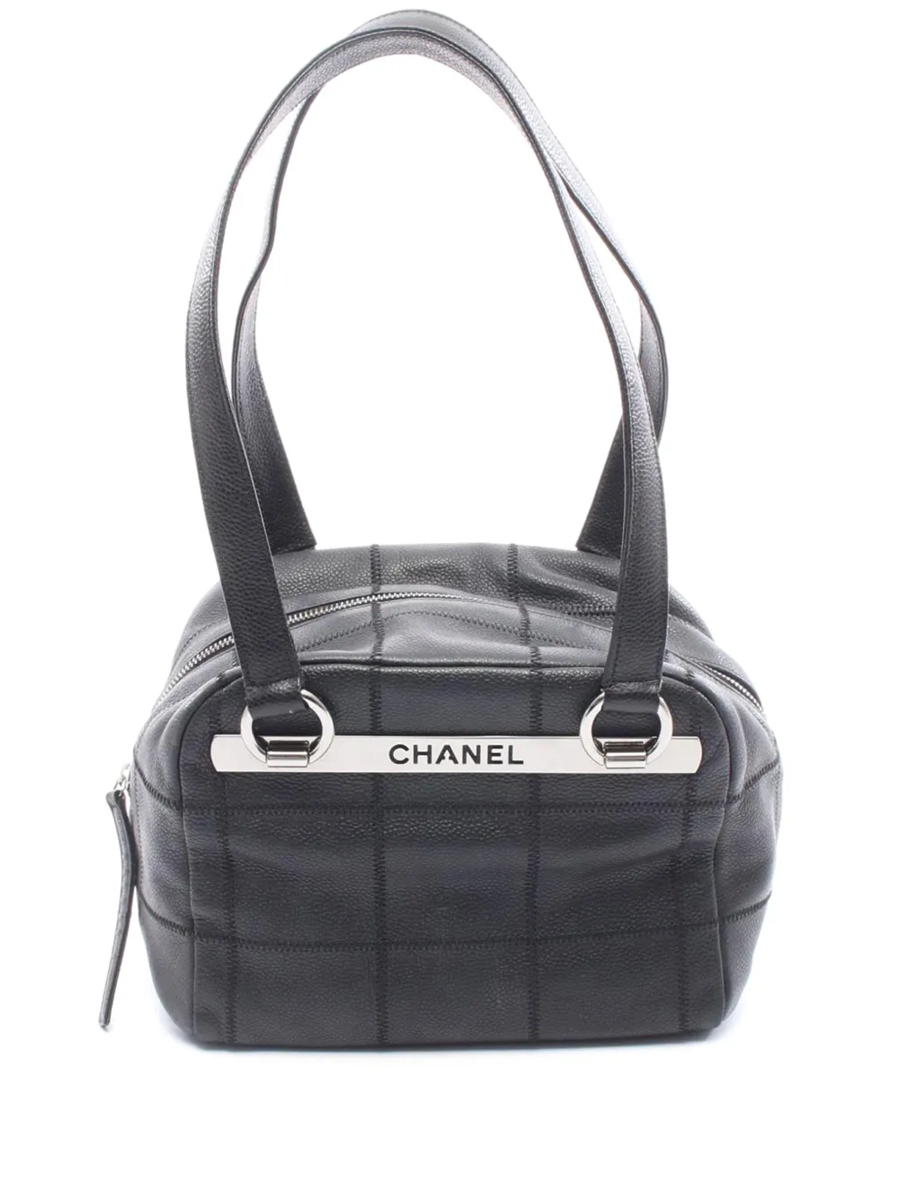 CHANEL Pre-Owned 2004-2005 Square Stitch LAX Bowler Bag shoulder bag - Nero