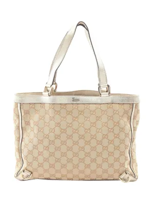 Gucci Pre-Owned 2000-2015 GG Canvas Abbey D Ring Tote Bag  Gucci Large Abbey D Ring Tote Beige GG Canvas main image 0