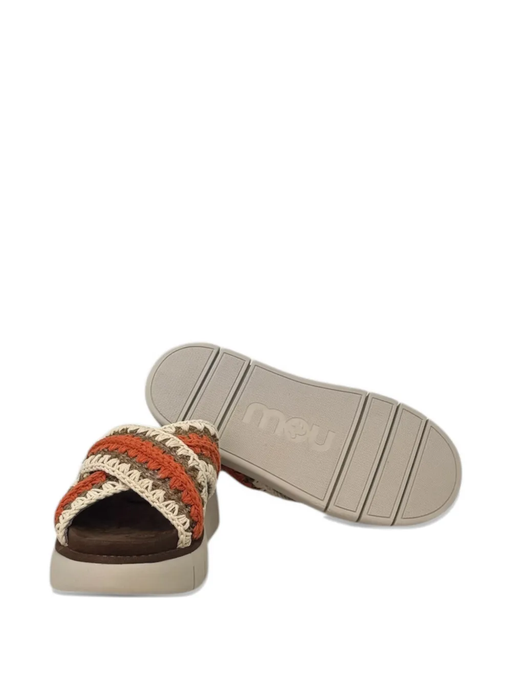 Mou Bounce woven-straps sandals Oranje