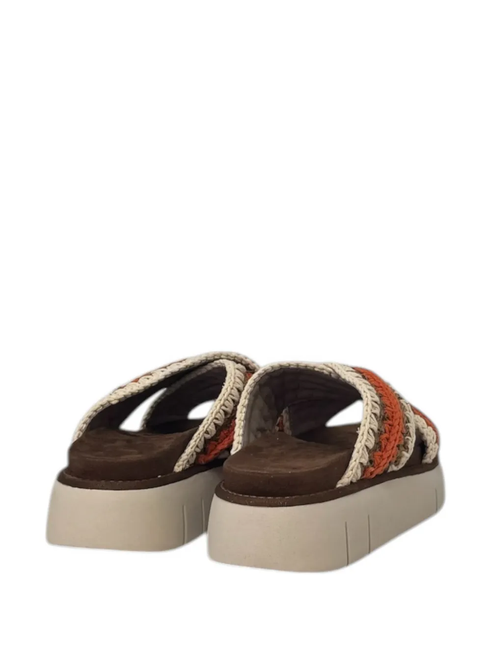 Mou Bounce woven-straps sandals Oranje