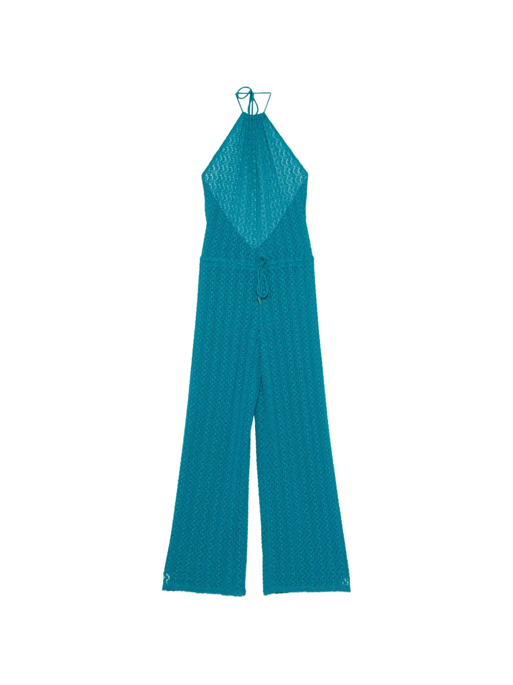 Fisico crochet-knit halterneck jumpsuit - Blu