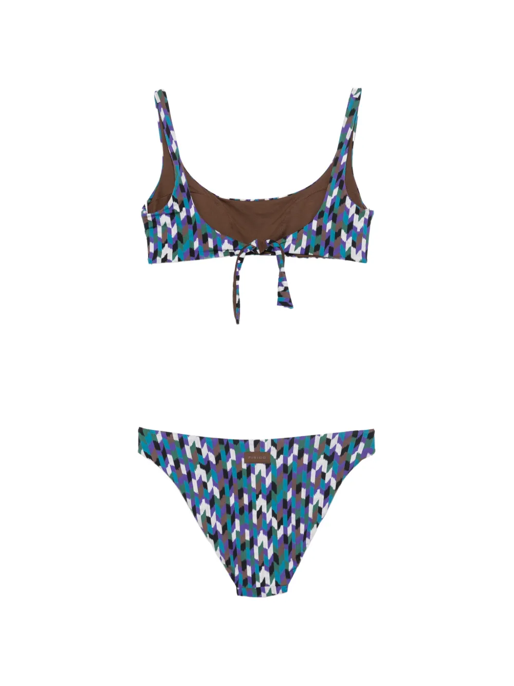 Fisico Bikini met geometrische print Blauw