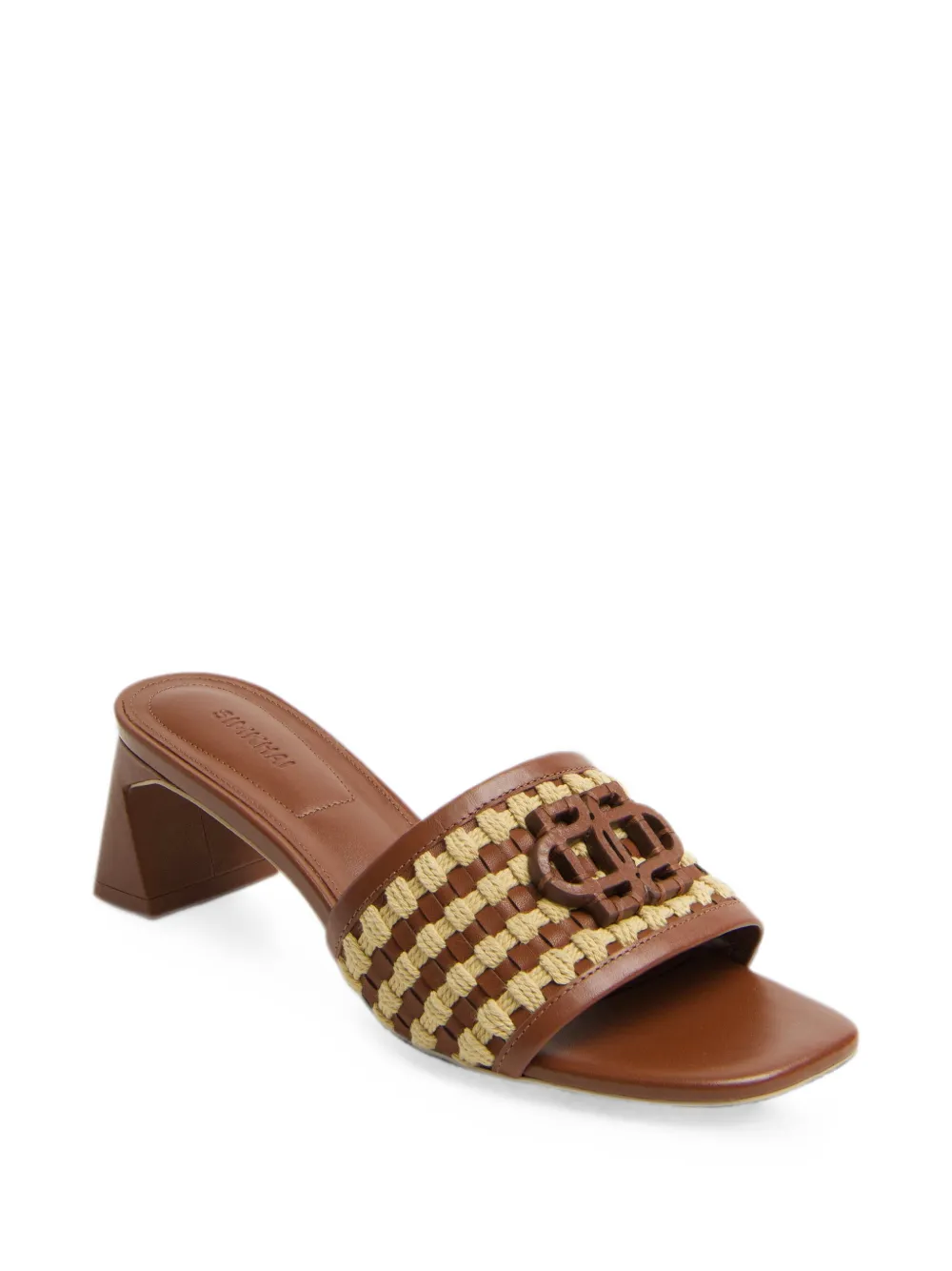 SIMKHAI Sydney Heeled Sandals in Brown, view 2