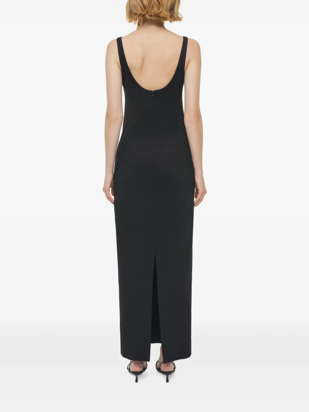 SIMKHAI Cabot sculpted maxi dress Zwart