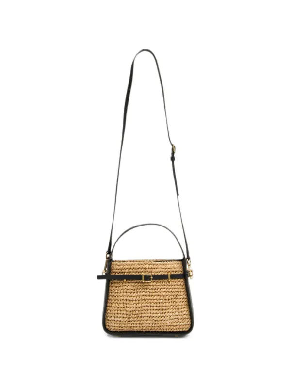 Simkhai Mini Cleo Raffia Tote Bag in Black