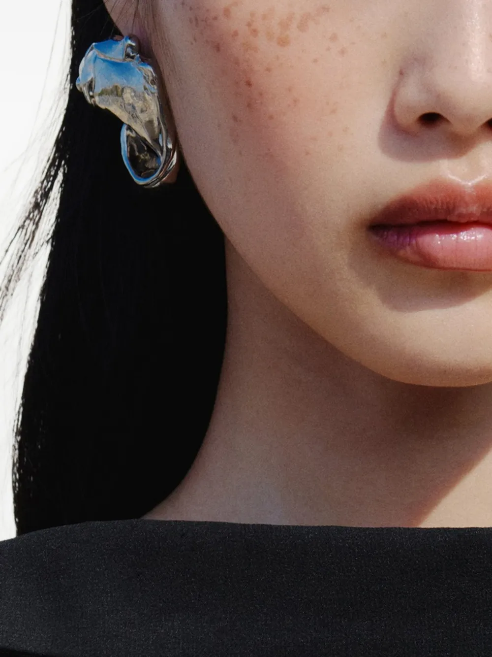 Jacquemus The Poisson sculpted earrings - Silber