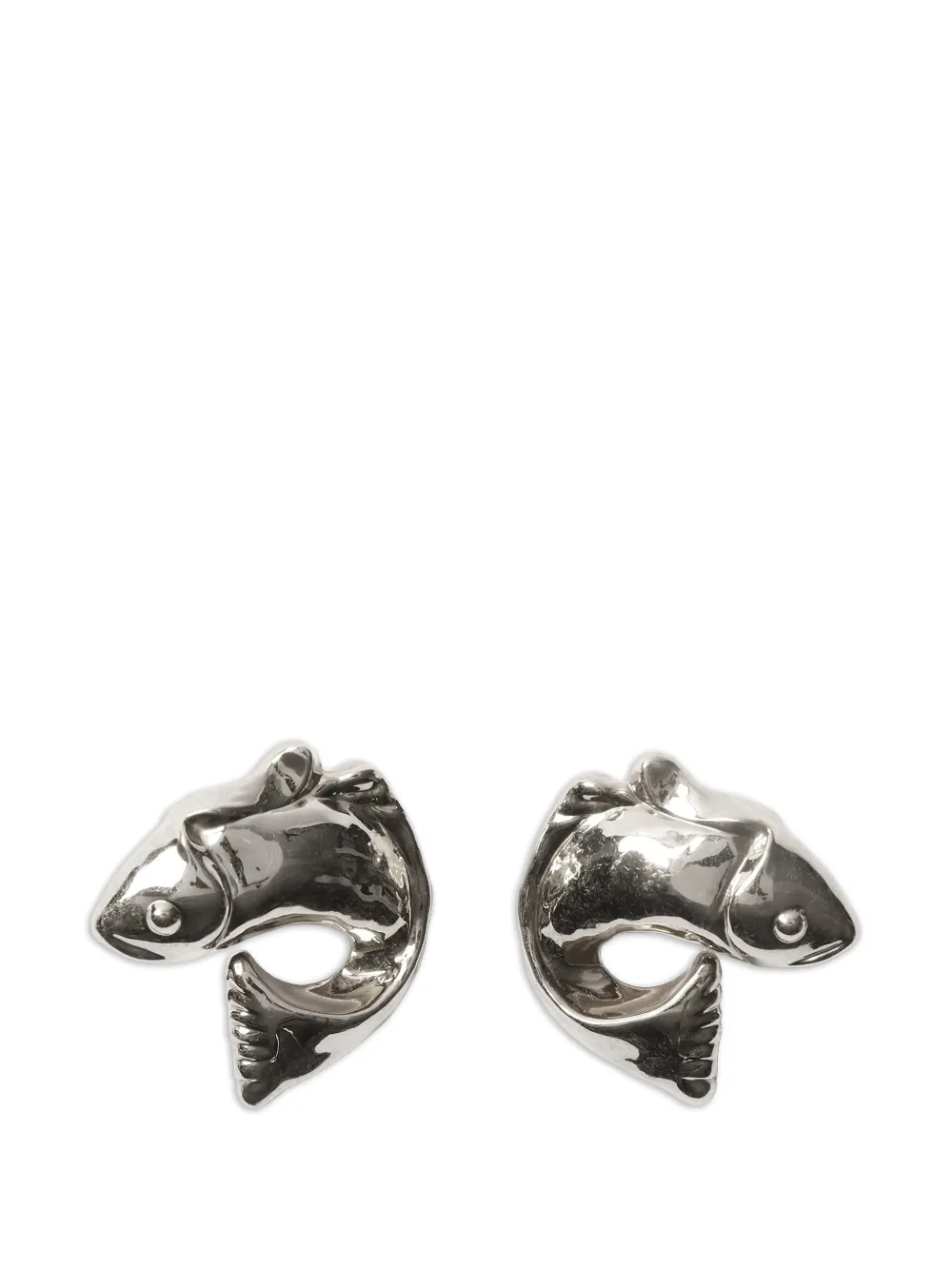 Jacquemus The Poisson sculpted earrings - Argento