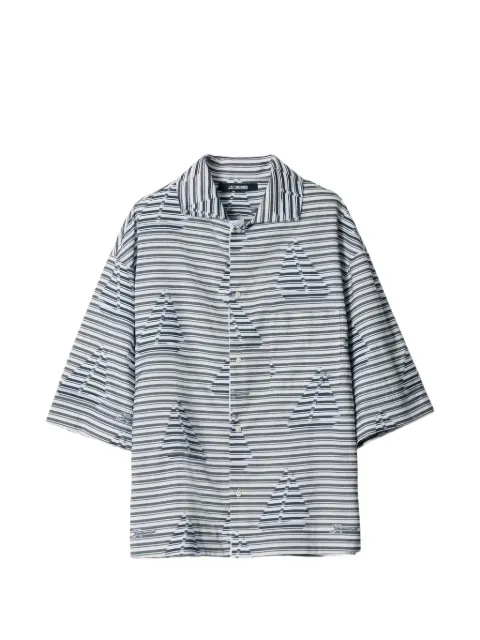 Jacquemus sail-print striped shirt