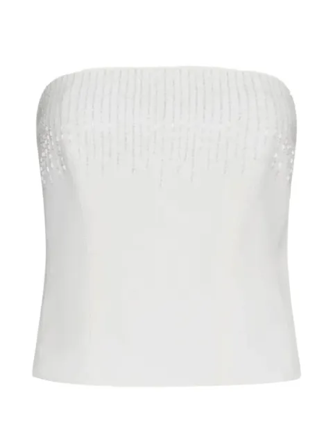 Marella Mllrapace bead-embellished strapless top