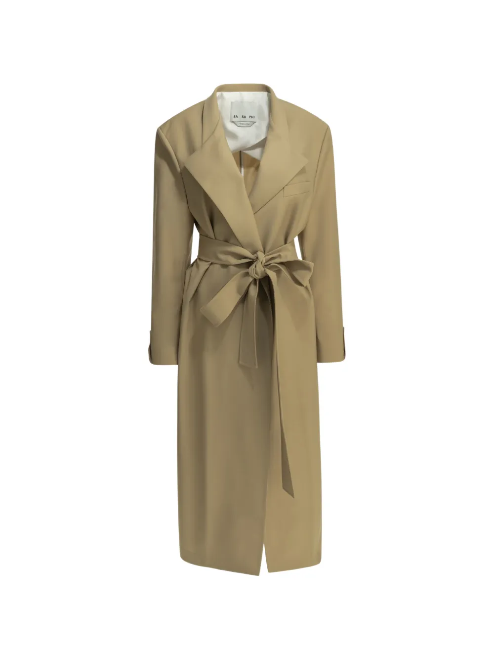 SA SU PHI belted coat - Toni neutri