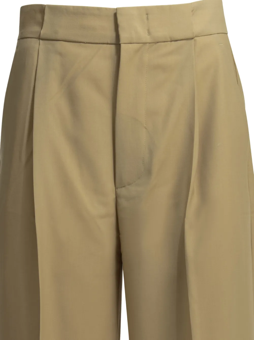SA SU PHI Plooibroek met wijde pijpen Beige