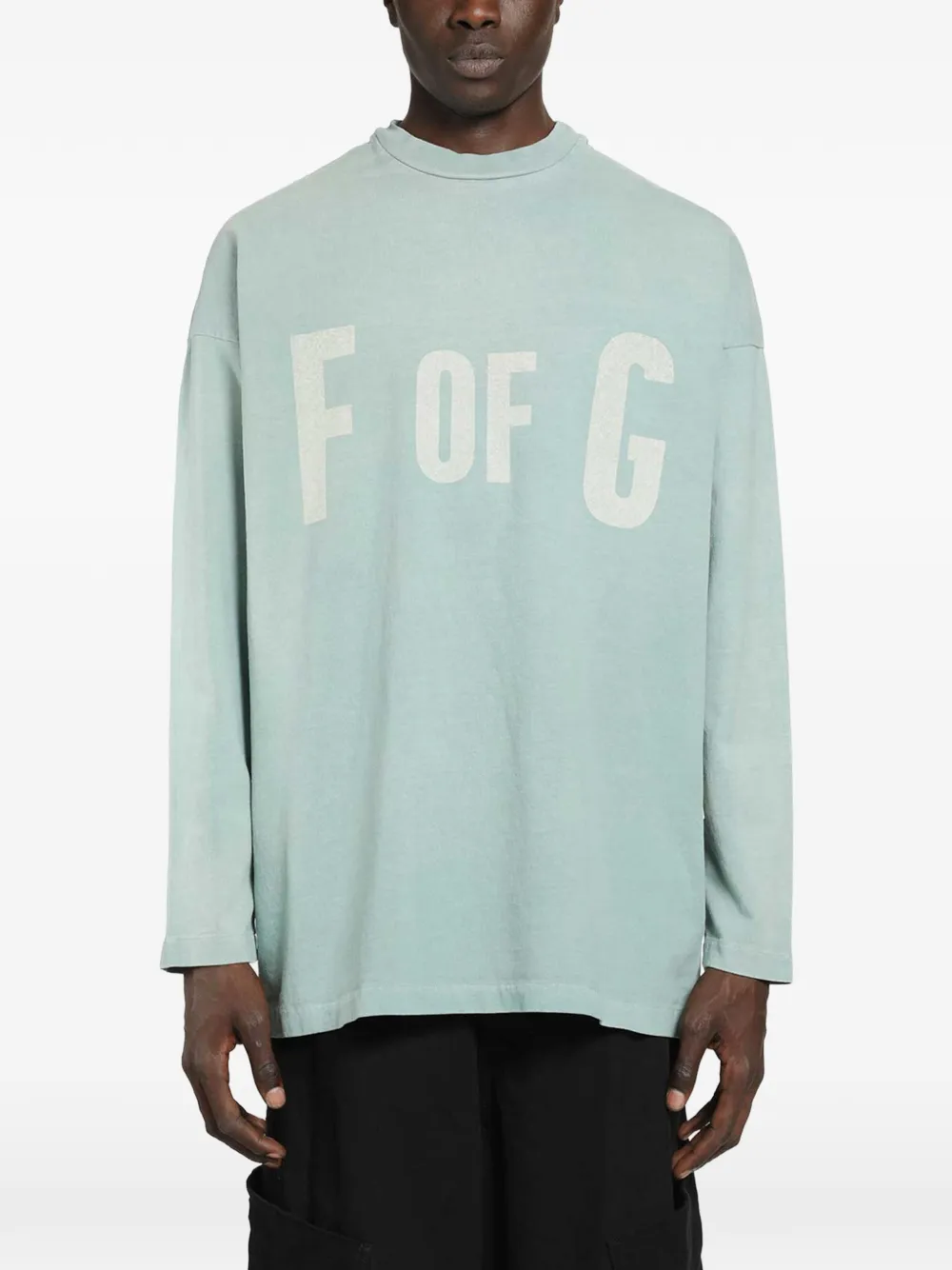 Fear Of God long-sleeved printed T-shirt - Blu
