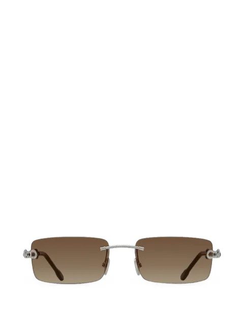 Fred rimless rectangle-frame sunglasses