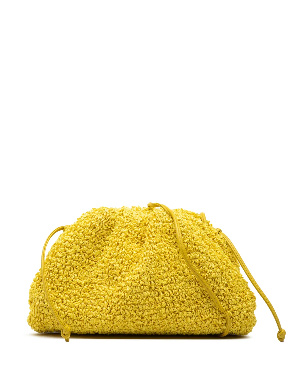 Bottega Veneta Pre-Owned 2012-2026 Boucle Raffia The Mini Pouch crossbody bag - Giallo