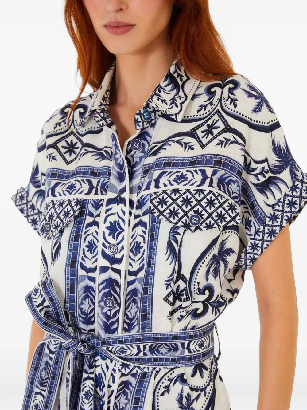 FARM Rio Wonderful City romper met ceintuur Wit