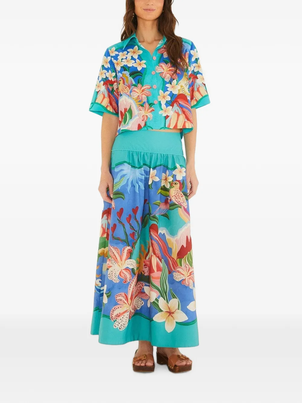 FARM Rio Garden of Life blouse Blauw