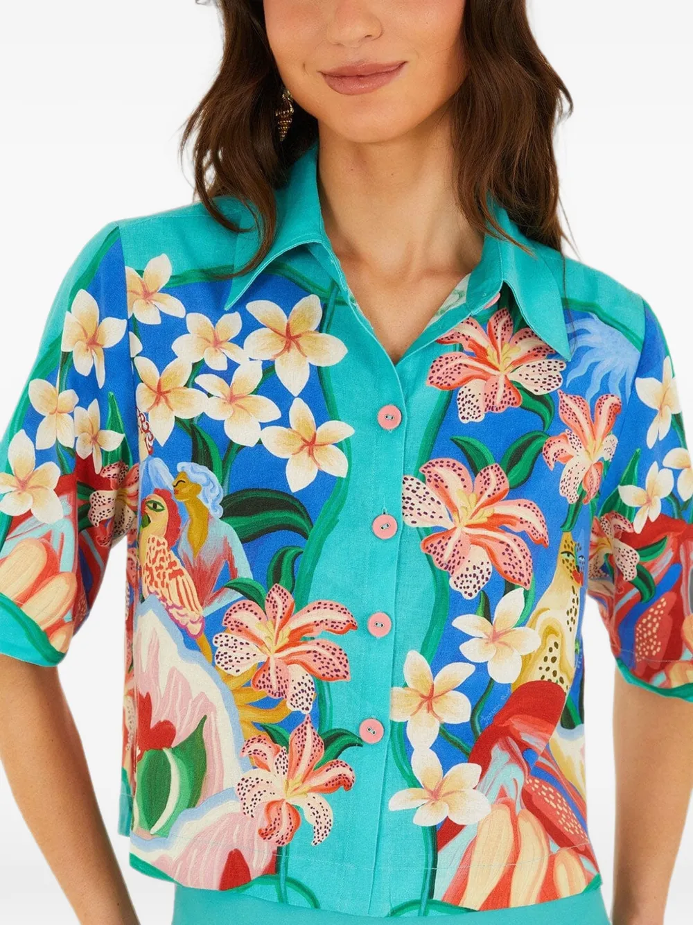 FARM Rio Garden of Life blouse Blauw