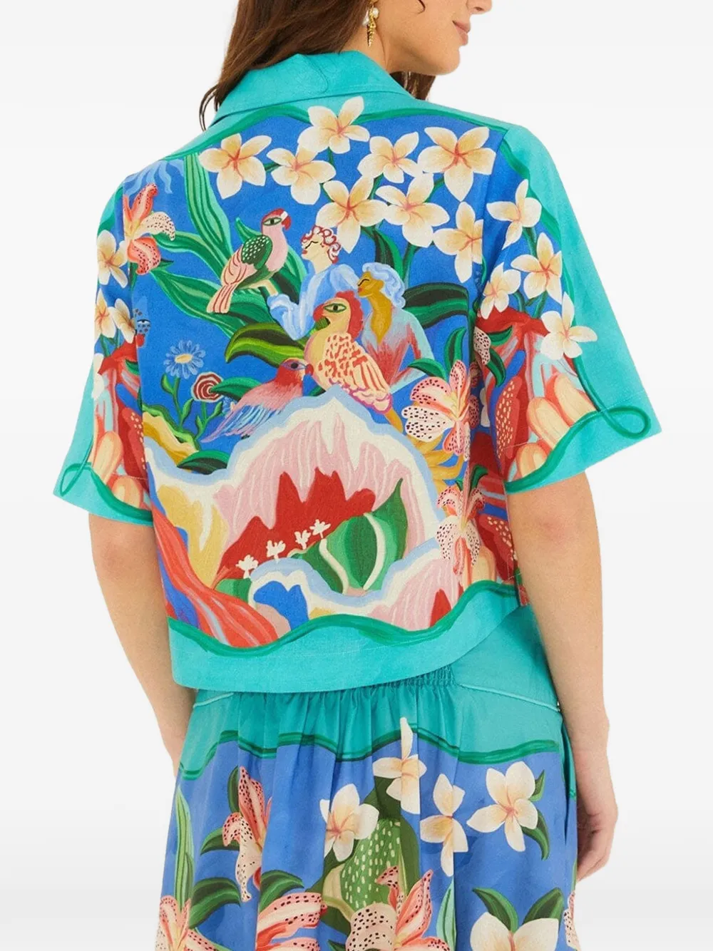 FARM Rio Garden of Life blouse Blauw