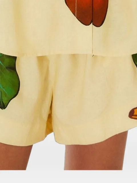 FARM Rio yellow banana grapes drawstring shorts