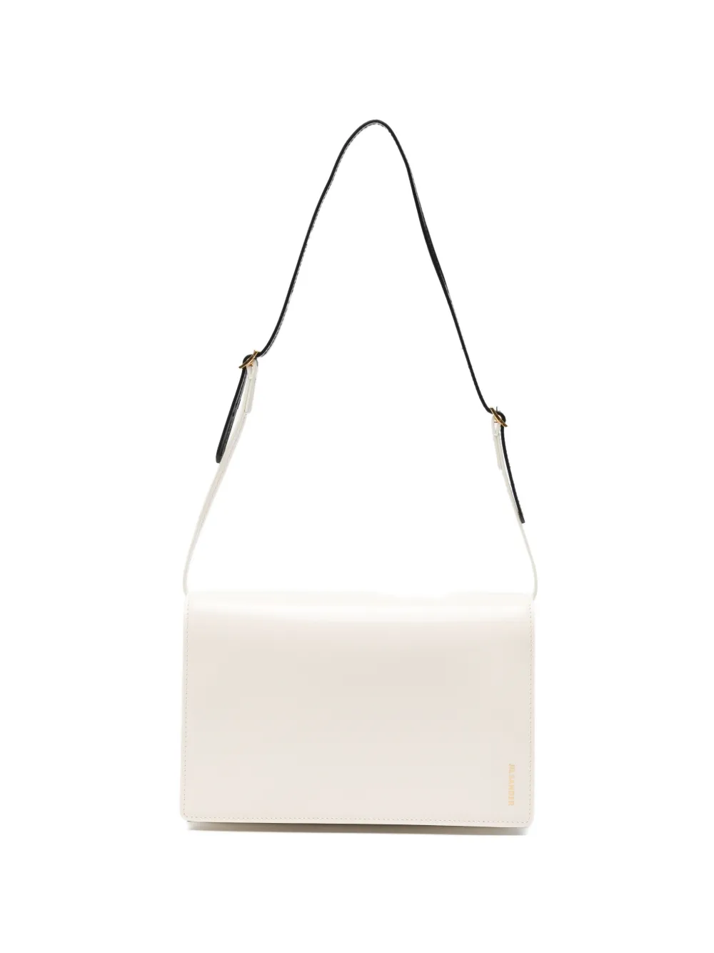 Jil Sander File logo-print foldover shoulder bag - Weiß