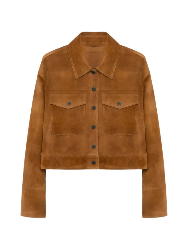 Simkhai Grafton Suede Jacket in Brown