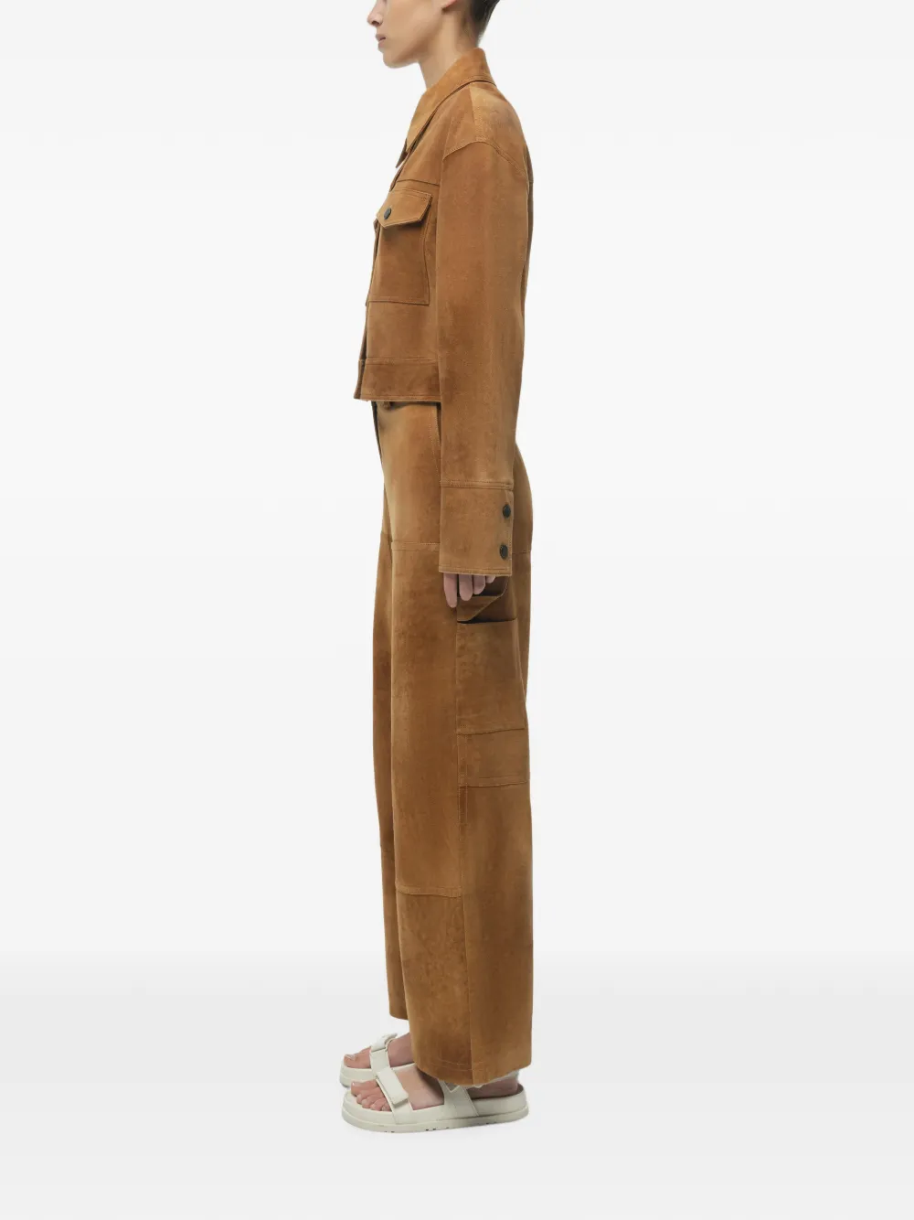 Simkhai Grafton Suede Jacket in Brown, view 4