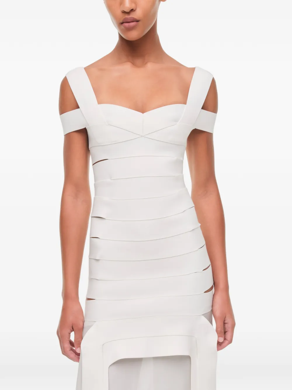 SIMKHAI Callaway gebreide maxi-jurk Wit