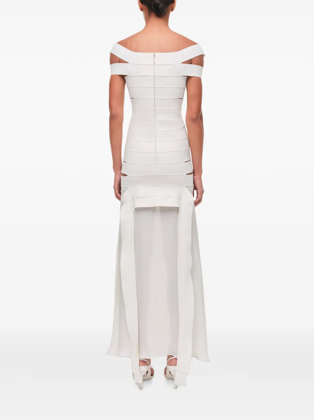 SIMKHAI Callaway gebreide maxi-jurk Wit