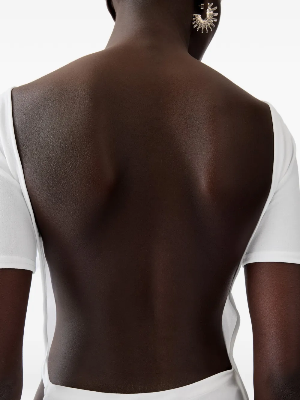 Jacquemus The Sole gedrapeerde jurk met open rug Wit