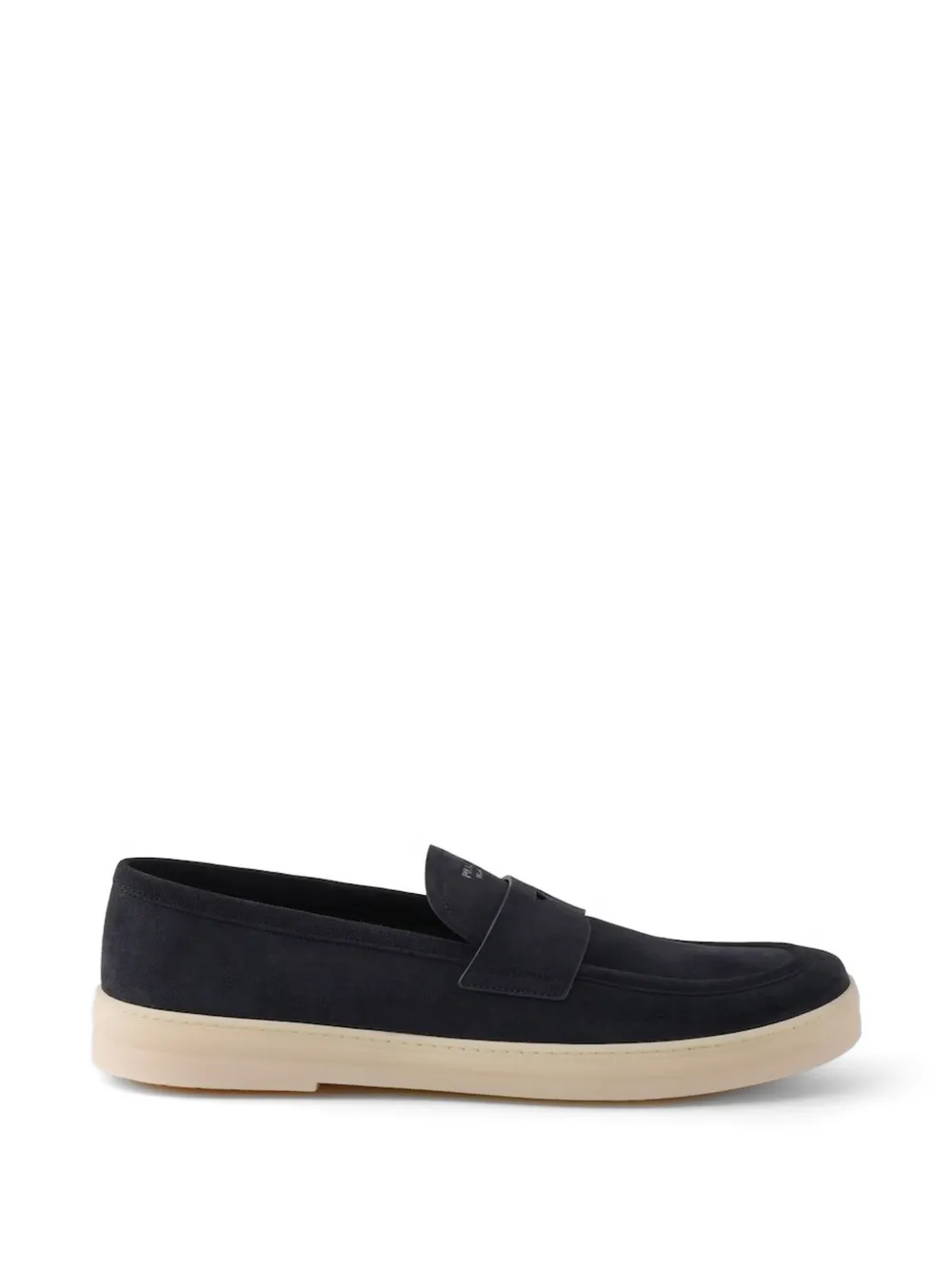 Prada suede penny-slot loafers - Blu
