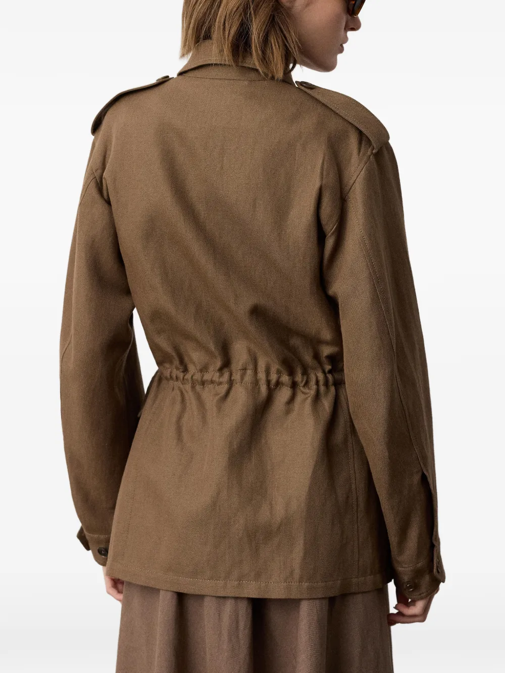 Ralph Lauren Collection Veldjack met meerdere zakken Bruin