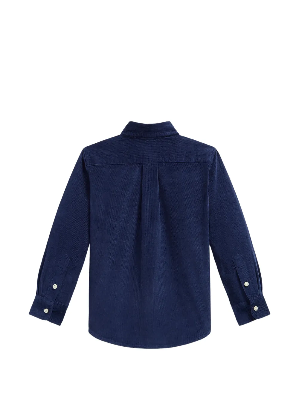 POLO RALPH LAUREN KIDS Ribfluwelen button-down shirt Blauw