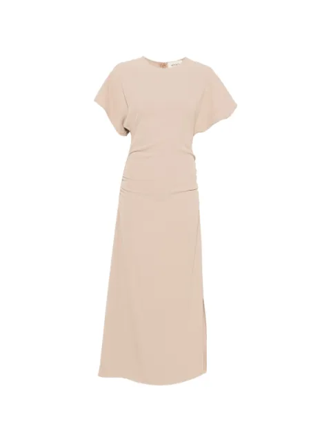 VICOLO ruched-detail midi dress