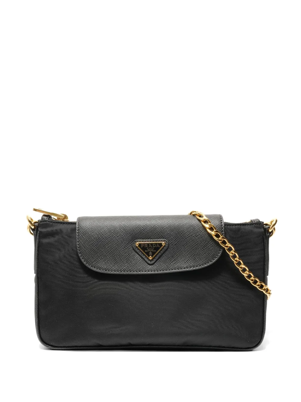 Prada Pre-Owned 2020s flap chain shoulder bag - Black