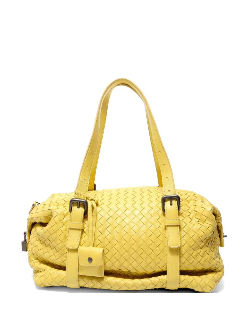 Bottega Veneta Pre-Owned 2000-2010s Intrcciato shoulder bag - Yellow