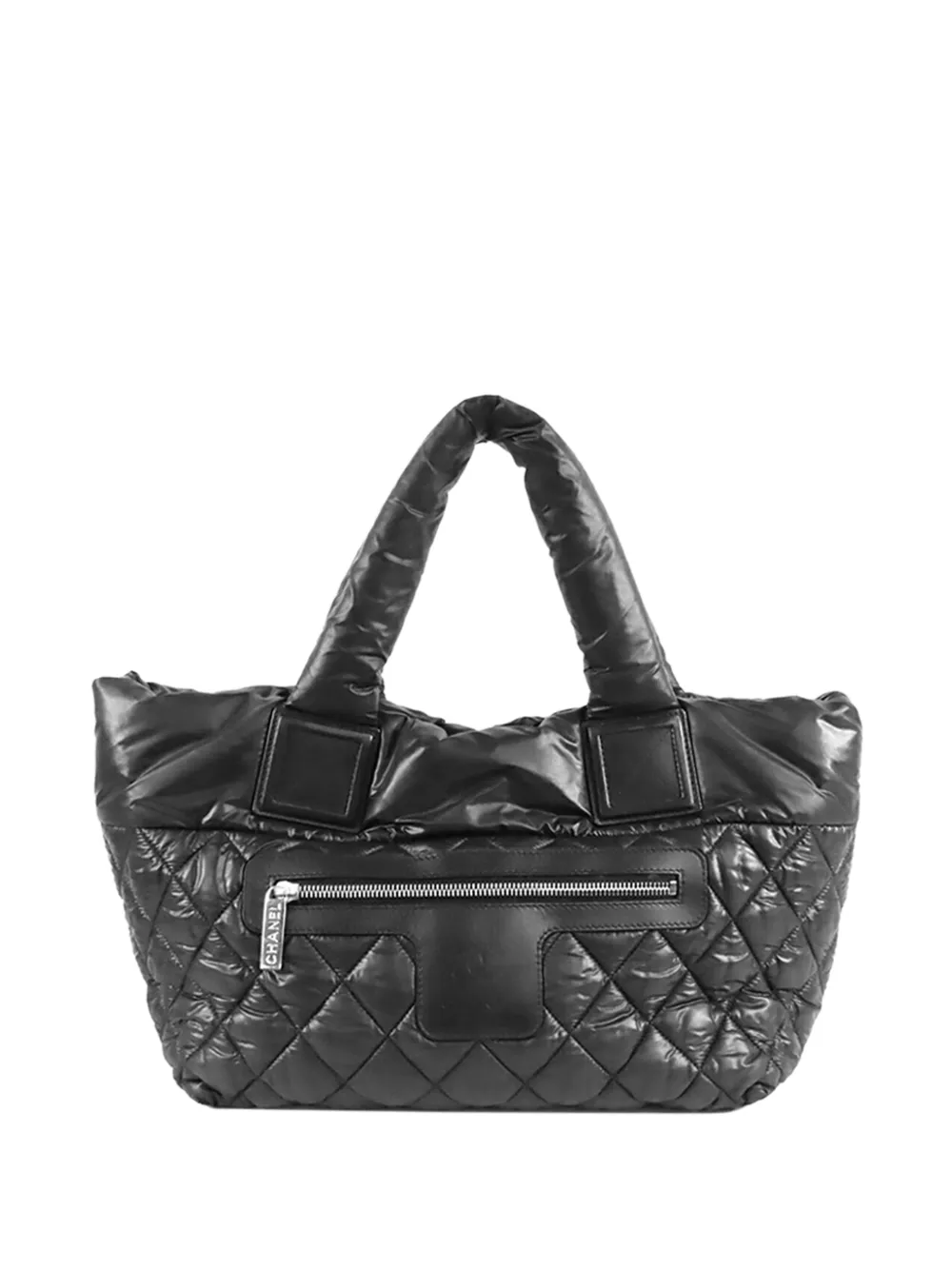 CHANEL Pre-Owned 2013-2014 Small Quilted Nylon Coco Cocoon tote bag - Nero