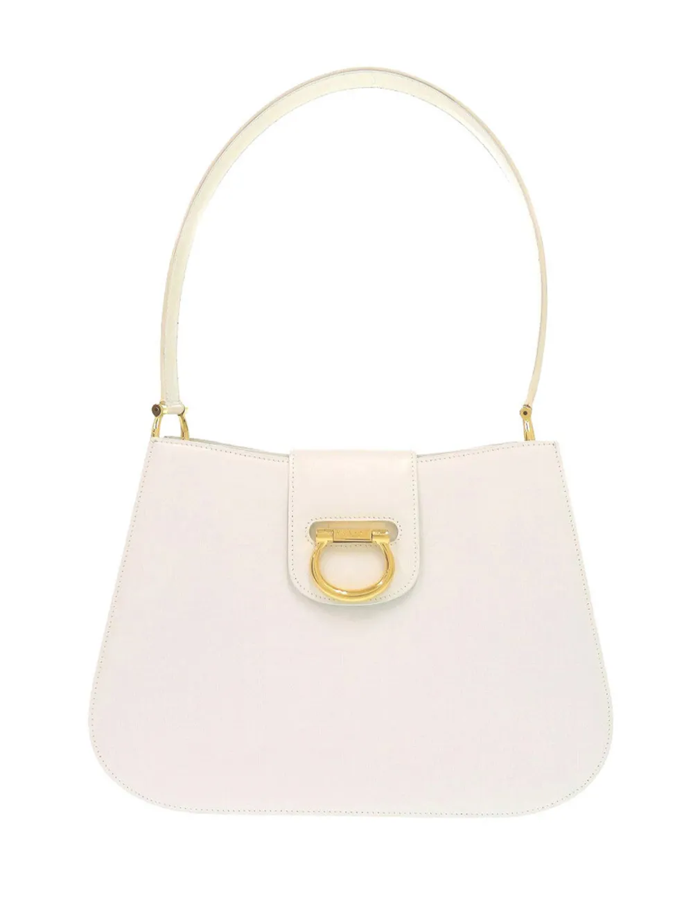Celine Pre-Owned 20th Century Leather Horseshoe shoulder bag - Bianco