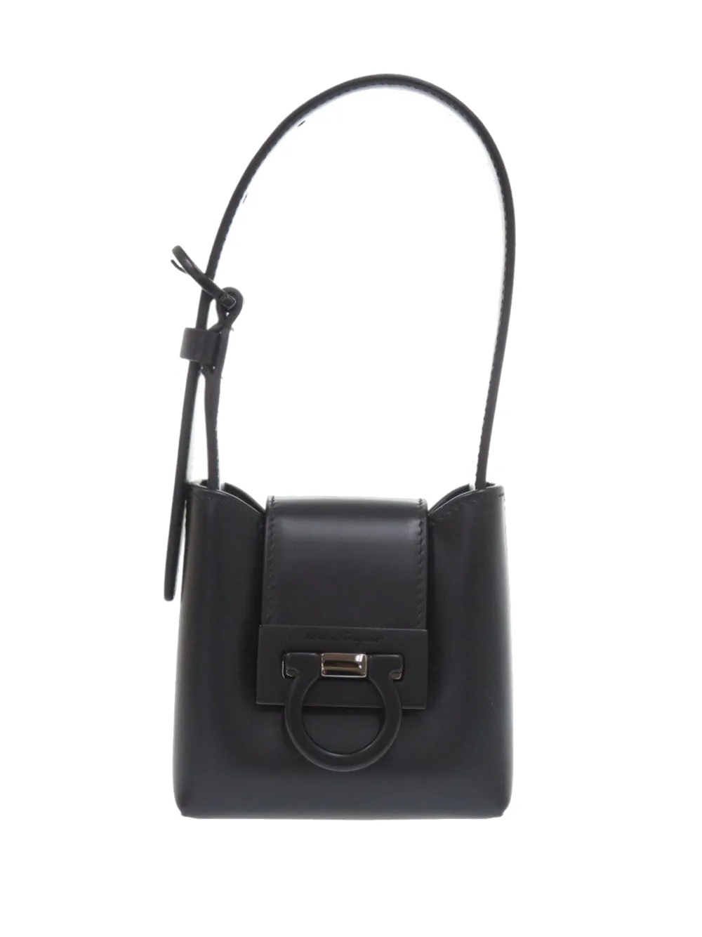 Ferragamo Pre-Owned 2010-2026 Leather Gancini Trifoglio handbag - Nero