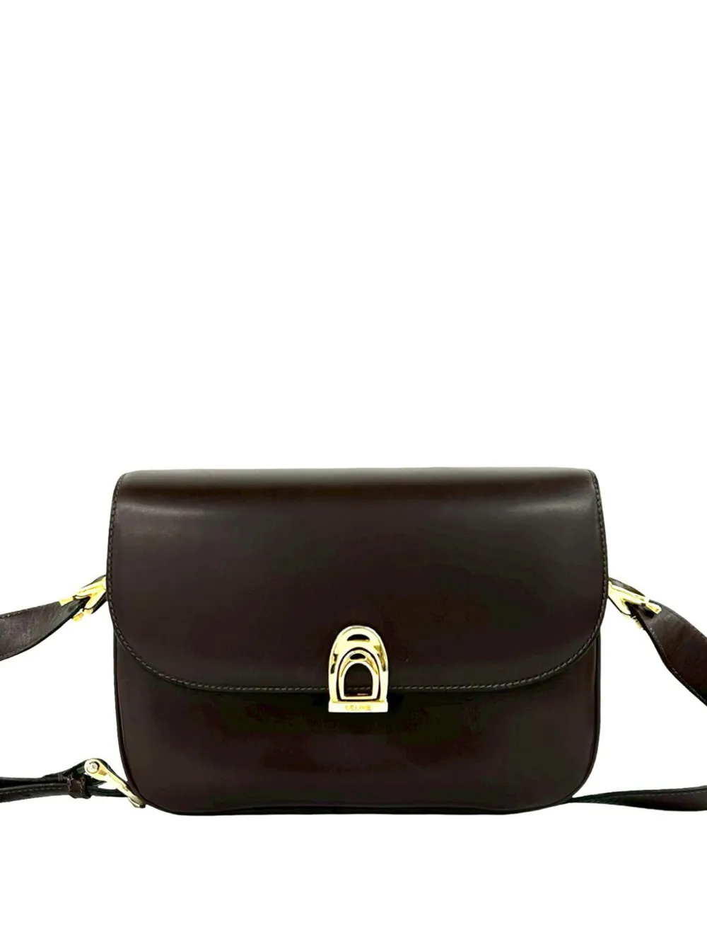 Celine Pre-Owned 20th Century Leather Flap crossbody bag - Marrone
