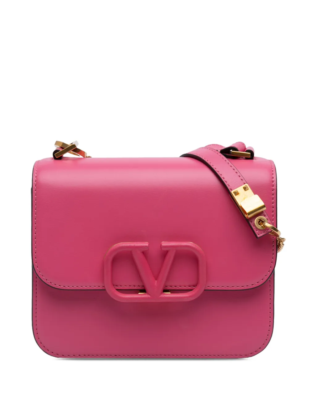 Valentino Garavani Pre-Owned 2010-2026 Mini Smooth Calfskin VSling crossbody bag - Rosa