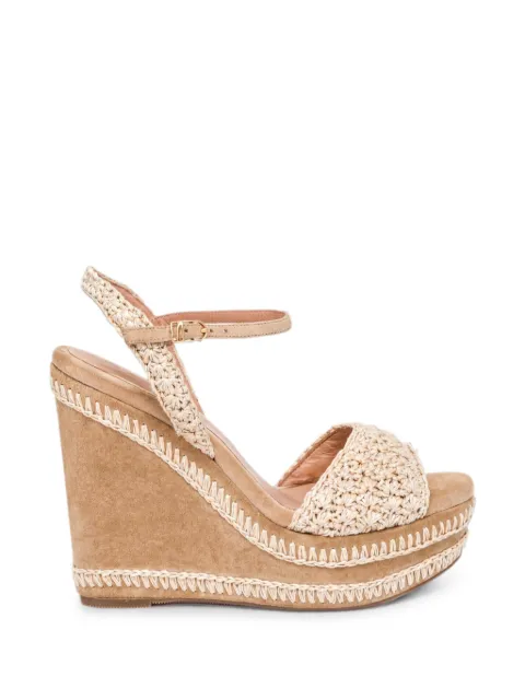 Santoni crochet wedge sandals