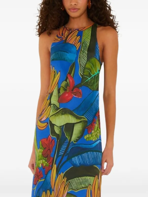 farm rio blue banana dress Grapes Sleeveless Lenzing Ecovero Maxi Crafted responsibly from silky plus size midi dress with pockets windsor. Dress with 3/4-length SIZE:4T Blue lace banana midi dress