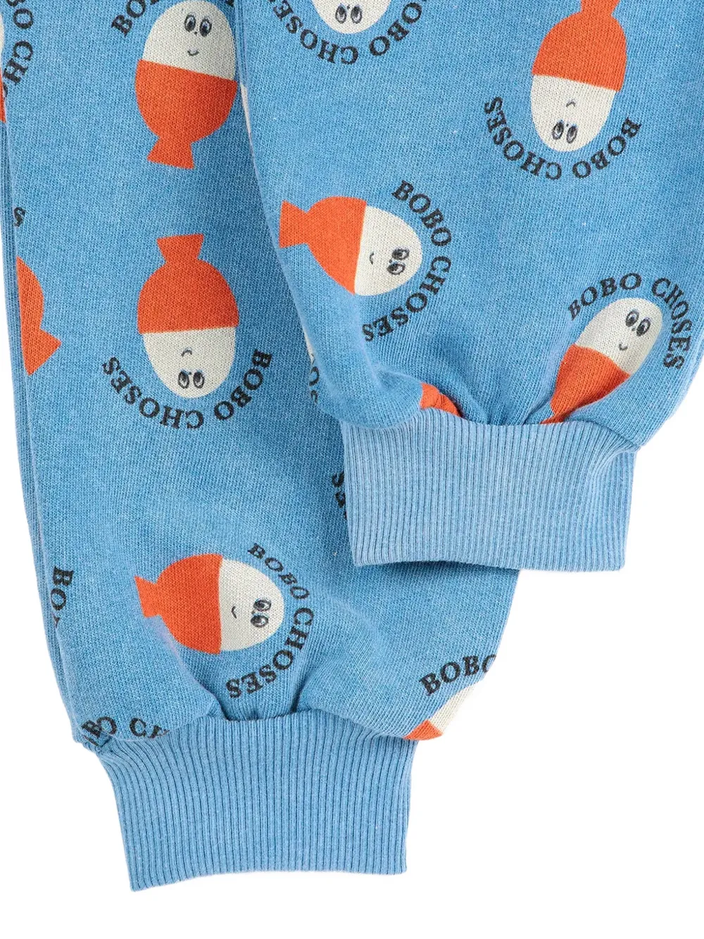 Bobo Choses Morning Egg graphic-print track pants Blauw