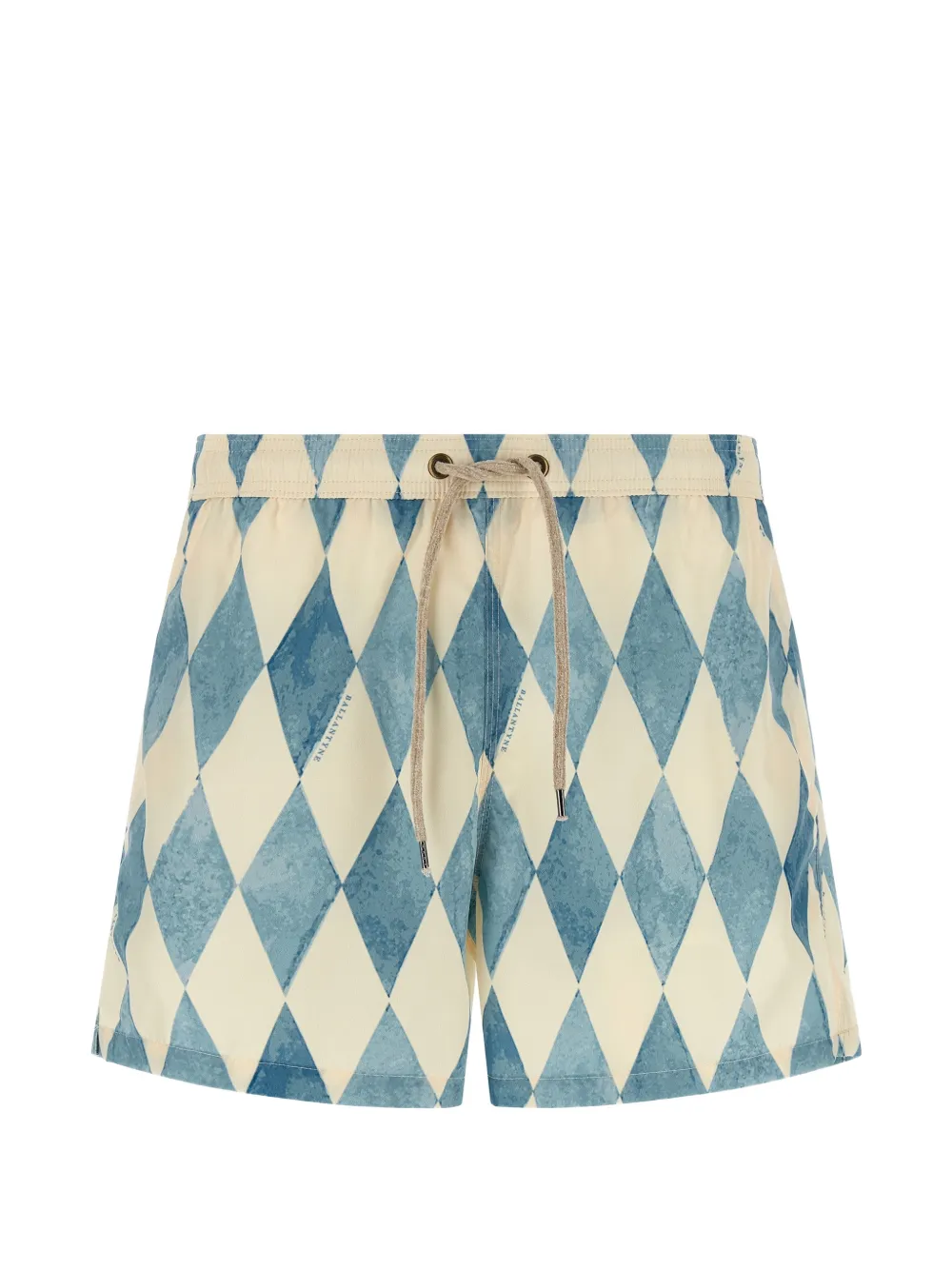 Ballantyne diamond-print drawstring swim shorts - Blu