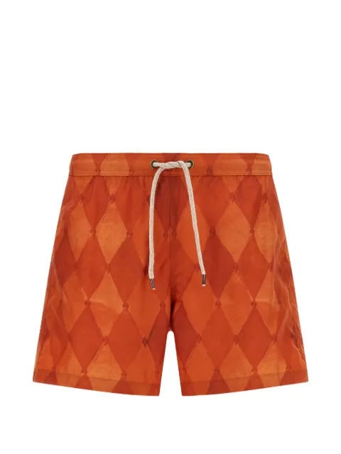 Ballantyne diamond-pattern swim shorts