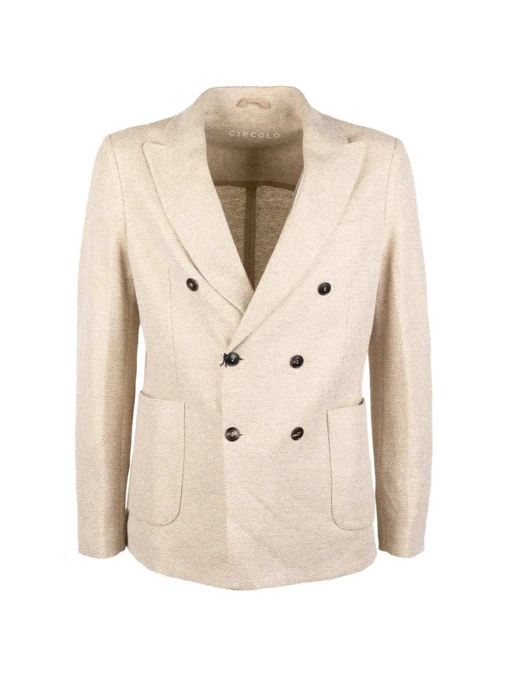Circolo 1901 double-breasted textured blazer - Toni neutri