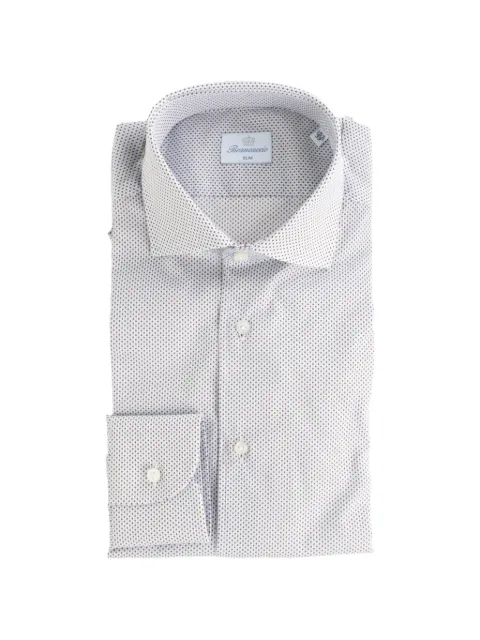 Brancaccio micro-patterned slim-fit shirt