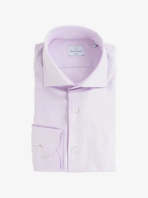 Brancaccio textured slim-fit shirt