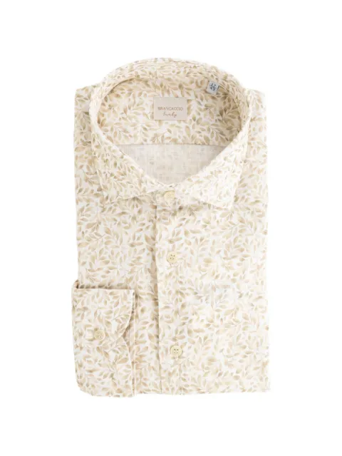 Brancaccio leaf-print long-sleeve shirt