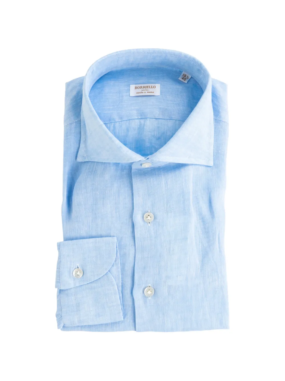 BORRIELLO NAPOLI Marechiaro spread-collar shirt - Blu